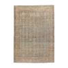 Antique Persian Malayer rug with allover pattern in soft blue, ivory, and brown tones, handwoven and measuring 14x20 feet.