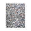 Cubist rug is hand-knotted using the finest quality wool and natural dyes.