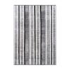Hand-knotted black and white and modern rug.