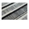 Hand-knotted black and white and modern rug.
