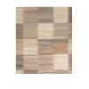 Contemporary handwoven flatweave rug in neutral earth tones with geometric grid pattern – Nasiri Carpets