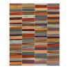 “Mazandaran kilim rug in multicolor horizontal stripes, handwoven with natural dyed wool – custom artisan flatweave by Nasiri Carpets”
