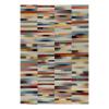 “Mazandaran kilim rug with multicolor painterly stripes in vertical panels, handwoven in wool using natural dyes – modern Persian flatweave by Nasiri Carpets”