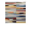 “Mazandaran kilim rug with multicolor painterly stripes in vertical panels, handwoven in wool using natural dyes – modern Persian flatweave by Nasiri Carpets”