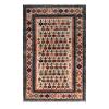 “Caucasian Shirvan-style rug with tribal medallions and ivory field, handwoven in Azerbaijan using hand-spun wool and natural dyes – heirloom reproduction by Nasiri Carpets”