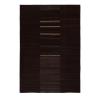 “Vintage Shiraz goat hair flatweave rug with three-panel minimalist design and dark brown-black color – handmade by Nasiri Carpets”