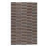 Mazandaran Vintage Kilim Flatweave rug by Nasiri Carpets – handwoven in black and beige stripes using natural-dyed wool