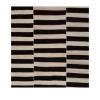 Mazandaran Vintage Kilim Flatweave rug by Nasiri Carpets – handwoven in black and beige stripes using natural-dyed wool