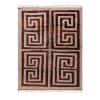 ivory geometric Moroccan rug, wool brown ivory carpet, graphic handwoven Moroccan rug