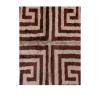 ivory geometric Moroccan rug, wool brown ivory carpet, graphic handwoven Moroccan rug