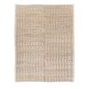 neutral checkered modern rug, beige cream wool rug, handmade checkered pattern carpet