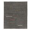grey contemporary rug with linear accents, modern geometric wool carpet, handmade grey designer rug