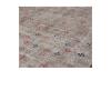 grey contemporary rug with small motifs, modern wool rug with red and blue accents, handmade grey patterned carpet