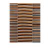 Mazandaran Flatweave Multicolored handmade wool, custom striped flatweave blue brown, Nasiri artisanal Mazandaran flatweave