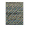 Shiraz Flatweave Blue Lattice, handmade wool geometric flatweave, custom Shiraz blue and gold lattice design, Nasiri artisanal Shiraz flatweave