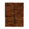 Classic Moroccan brown rug with tonal grid pattern, handmade Moroccan wool carpet, luxury brown Moroccan rug by Nasiri