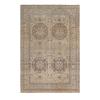 Tabriz antique Persian rug in beige with intricate medallion design, handwoven wool carpet by nasiricarpets