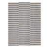 Mazandaran flatweave rug in black and white stripes, handmade wool rug from Iran by nasiricarpets