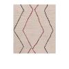 Beige Boujad Moroccan rug with geometric red and black lines, handwoven wool rug from Morocco by nasiricarpets