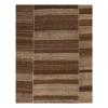 Mazandaran flatweave rug in brown color, handwoven in Iran with a linear flatweave design