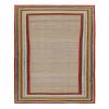 Mazandaran flatweave rug in sand color, handwoven in Iran with a framed flatweave design