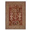 Sultanabad antique rug in red color, handwoven in Iran with a classic ornamental design