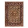 Mahal antique rug in gold color, handwoven in Iran with a classic traditional design