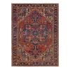 Antique Serapi rug in rust color, handwoven in Iran with classic geometric medallion design