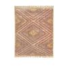 Vintage Turkish flatweave rug with multicolor geometric diamond pattern