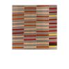 Mazandaran kilim rug with multicolor striped pattern in red, orange, and neutral tones