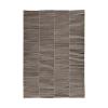 Mazandaran kilim rug with fine black and ivory striped pattern
