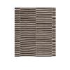 Mazandaran kilim rug with fine black and ivory striped pattern