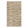 Mazandaran custom hand woven flatweave with ivory oatmeal taupe and colorful sapphire blue terracotta accents by Nasiricarpets
