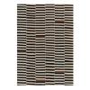 Mazandaran Noir custom hand woven flatweave in black and ivory stripes with subtle terracotta and indigo accents by Nasiricarpets
