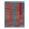 Mazandaran Ember custom hand woven flatweave with terracotta copper ember red and slate blue tones by Nasiricarpets