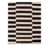 Mazandaran Monochrome custom hand woven flatweave in black and ivory stripes by Nasiricarpets for luxury contemporary interiors