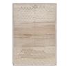 Strata custom hand knotted Moroccan carpet with organic diamond pattern in ivory oatmeal sand and warm beige tones by Nasiricarpets