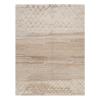 Strata custom hand knotted Moroccan carpet with organic diamond pattern in ivory oatmeal sand and warm beige tones by Nasiricarpets