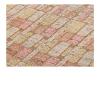 Poudre custom hand knotted contemporary carpet featuring a geometric pattern in blush ivory champagne and warm beige tones by Nasiricarpets