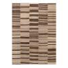 Mazandaran custom hand woven flat weave in brown tones with layered stripe design by Nasiricarpets