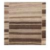 Mazandaran custom hand woven flat weave in brown tones with layered stripe design by Nasiricarpets