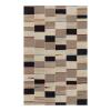Mazandaran custom hand woven flat weave in Natural tones with contemporary striped design by Nasiricarpets