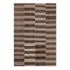 Mazandaran custom hand woven flat weave in Brown with layered striped design by Nasiricarpets