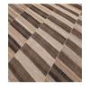 Mazandaran custom hand woven flat weave in Brown with layered striped design by Nasiricarpets