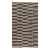 Mazandaran custom hand woven flat weave in Black & Beige with bold striped design by Nasiricarpets