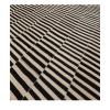 Mazandaran custom hand woven flat weave in Black & Beige with contemporary striped design by Nasiricarpets