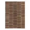 Mazandaran custom hand woven flat weave in Brown with layered striped design by Nasiricarpets