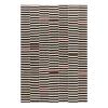 Mazandaran custom hand woven flat weave in Black & Beige with contemporary striped design and artisan accents by Nasiricarpets