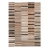 Mazandaran custom hand woven flat weave in Brown with layered neutral stripes and contemporary design by Nasiricarpets
