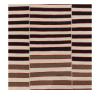 Mazandaran custom hand woven flat weave in Black & Beige with bold striped contemporary design by Nasiricarpets